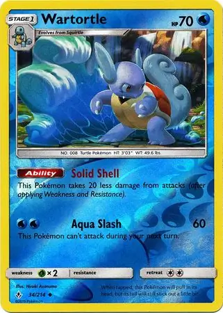 Wartortle, catalogue front