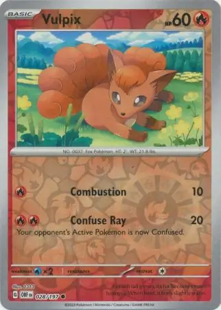 Vulpix, catalogue front