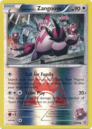 Team Magma's Zangoose, catalogue front