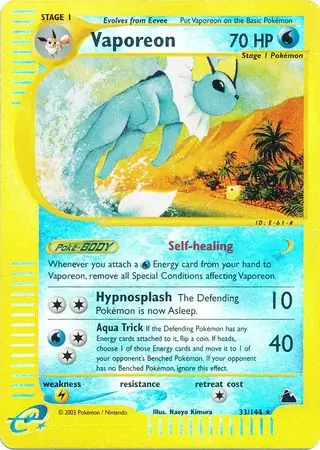 Vaporeon, catalogue front