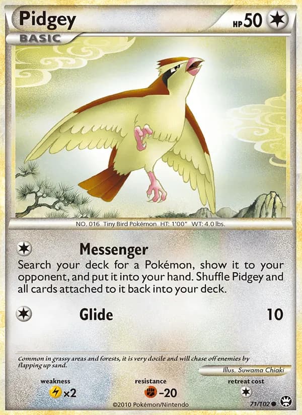 Pidgey, catalogue front