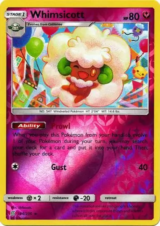 Whimsicott, catalogue front