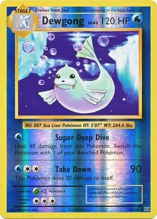 Dewgong, catalogue front