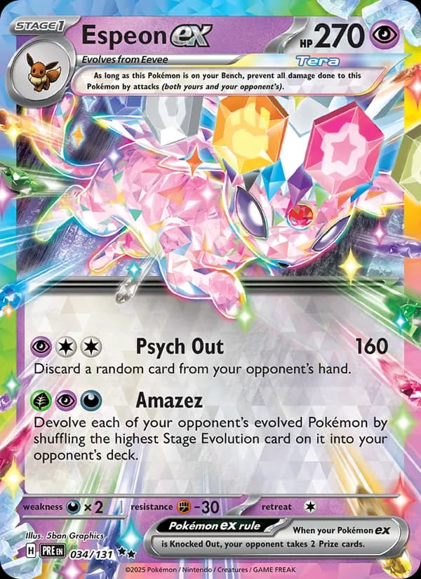 Espeon ex, catalogue front