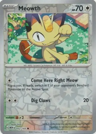 Meowth, catalogue front