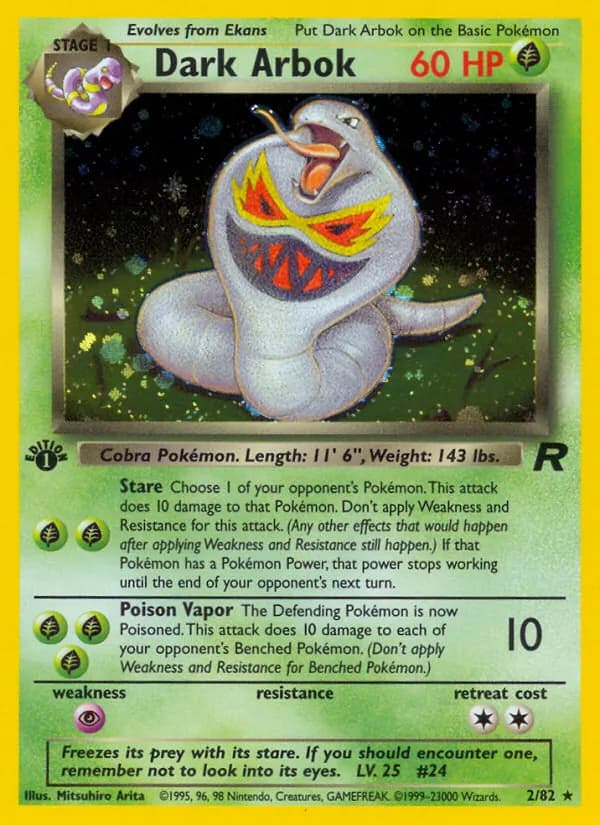 Dark Arbok, catalogue front