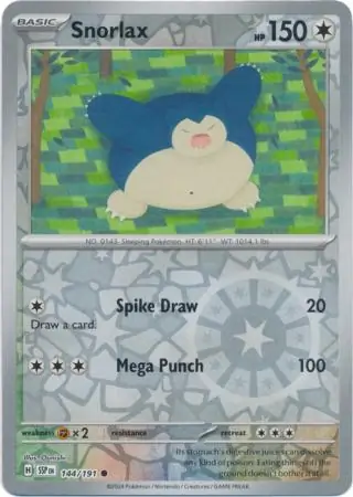 Snorlax, catalogue front