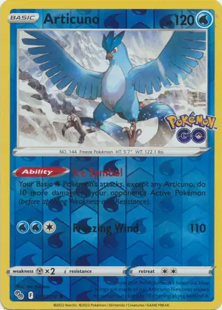 Articuno, catalogue front