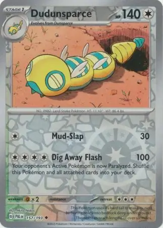 Dudunsparce, catalogue front
