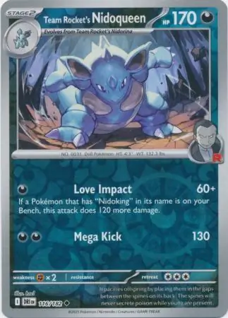 Team Rocket's Nidoqueen, catalogue front