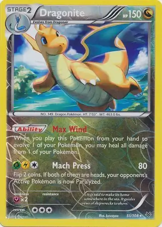 Dragonite, catalogue front