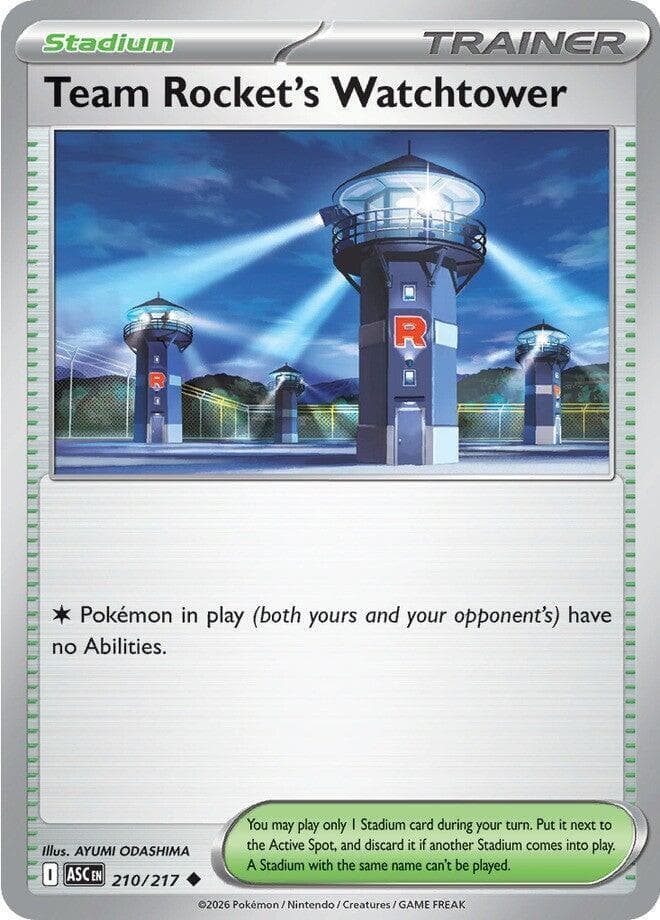 Team Rocket's Watchtower, catalogue front
