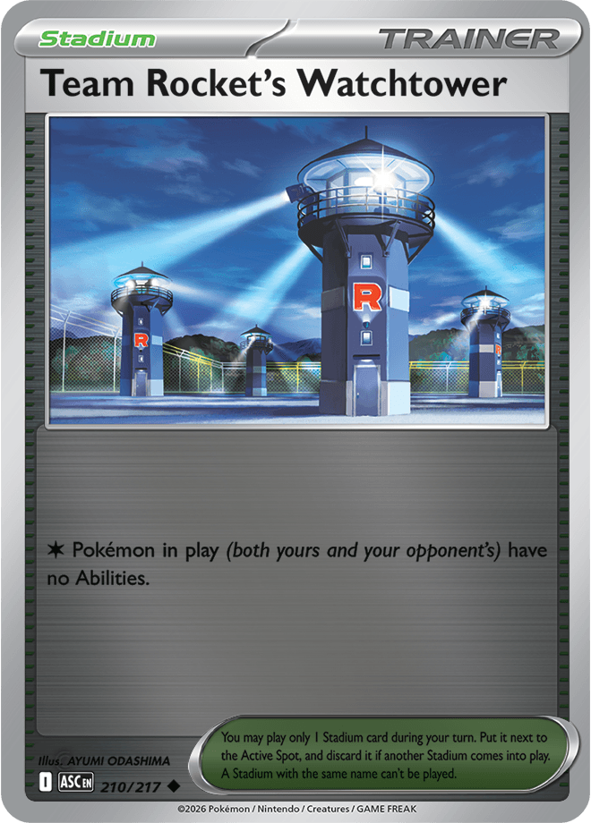 Team Rocket's Watchtower, catalogue front