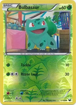 Bulbasaur, catalogue front