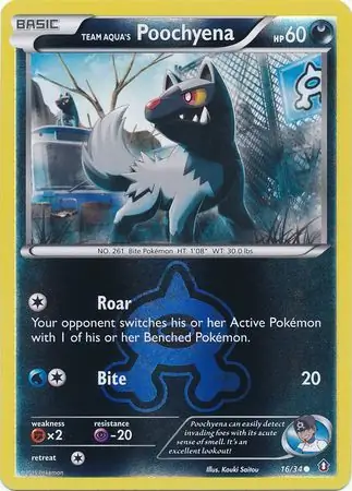 Team Aqua's Poochyena, catalogue front