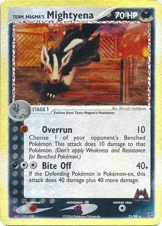 Team Magma's Mightyena, catalogue front