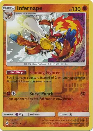 Infernape, catalogue front