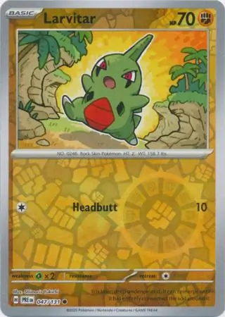 Larvitar, catalogue front
