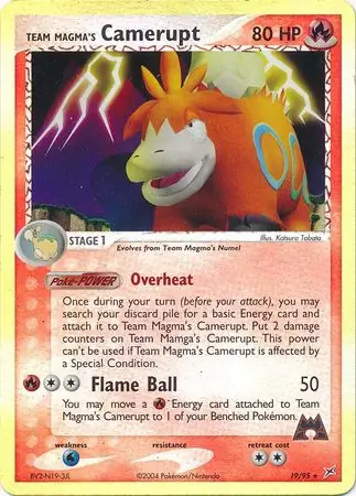 Team Magma's Camerupt, catalogue front