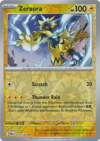 Zeraora, catalogue front
