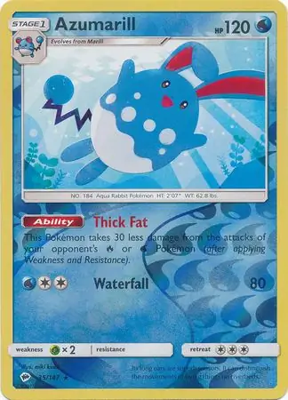 Azumarill, catalogue front