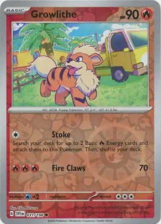 Growlithe, catalogue front