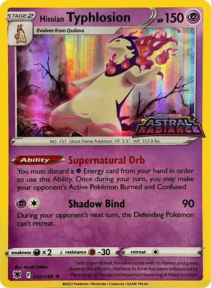 Hisuian Typhlosion, catalogue front