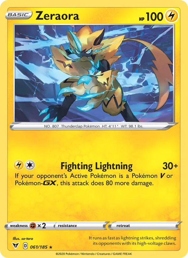 Zeraora, catalogue front