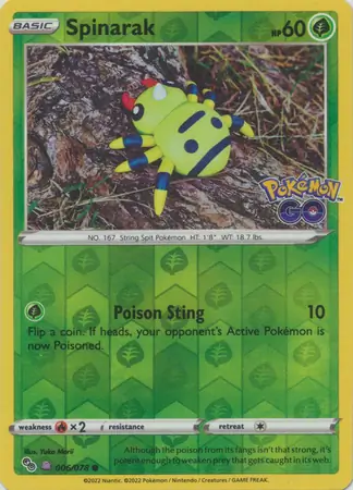 Spinarak Reverse Holo Ditto, catalogue front