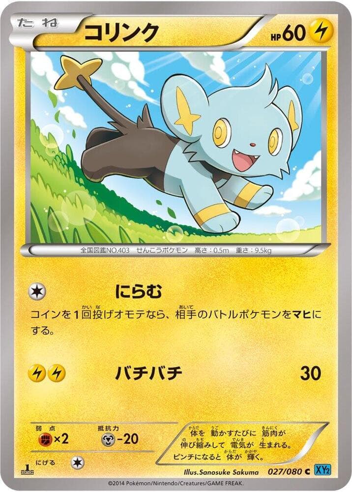 Shinx 1st Edition, catalogue front
