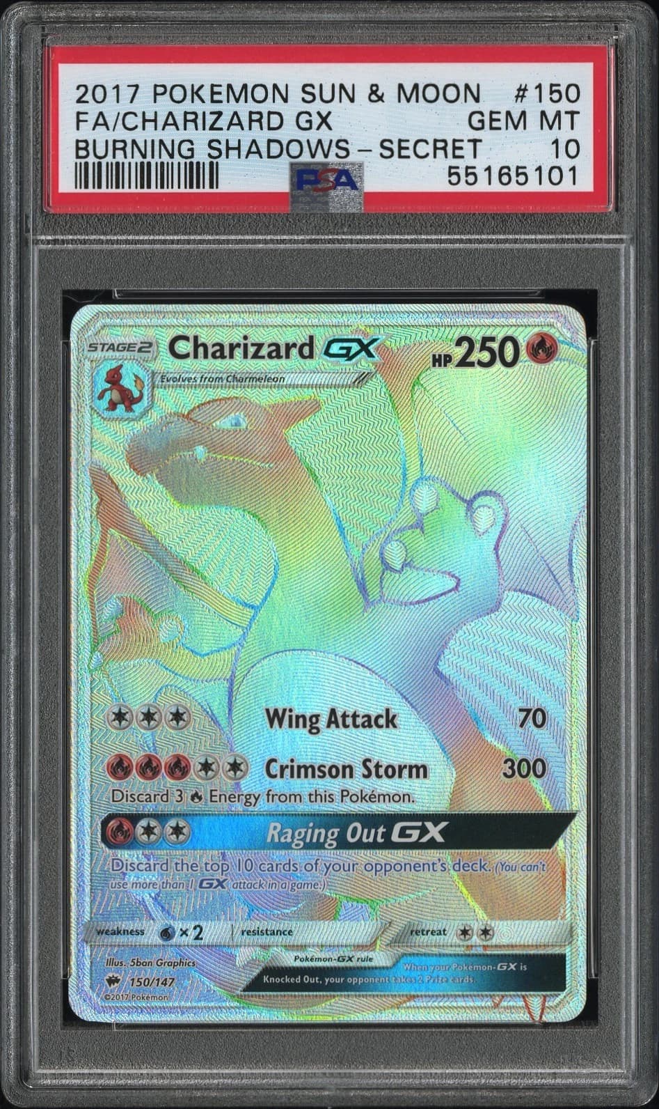 Charizard GX #150 (Burning Shadows Secret)