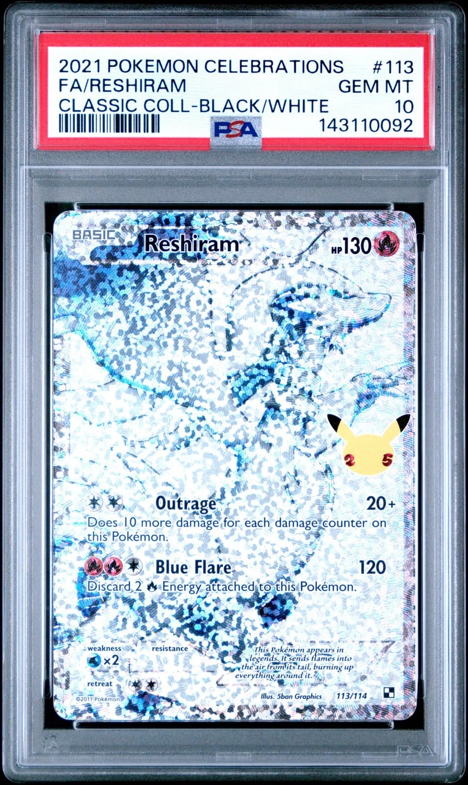 Reshiram #113 (Celebrations)