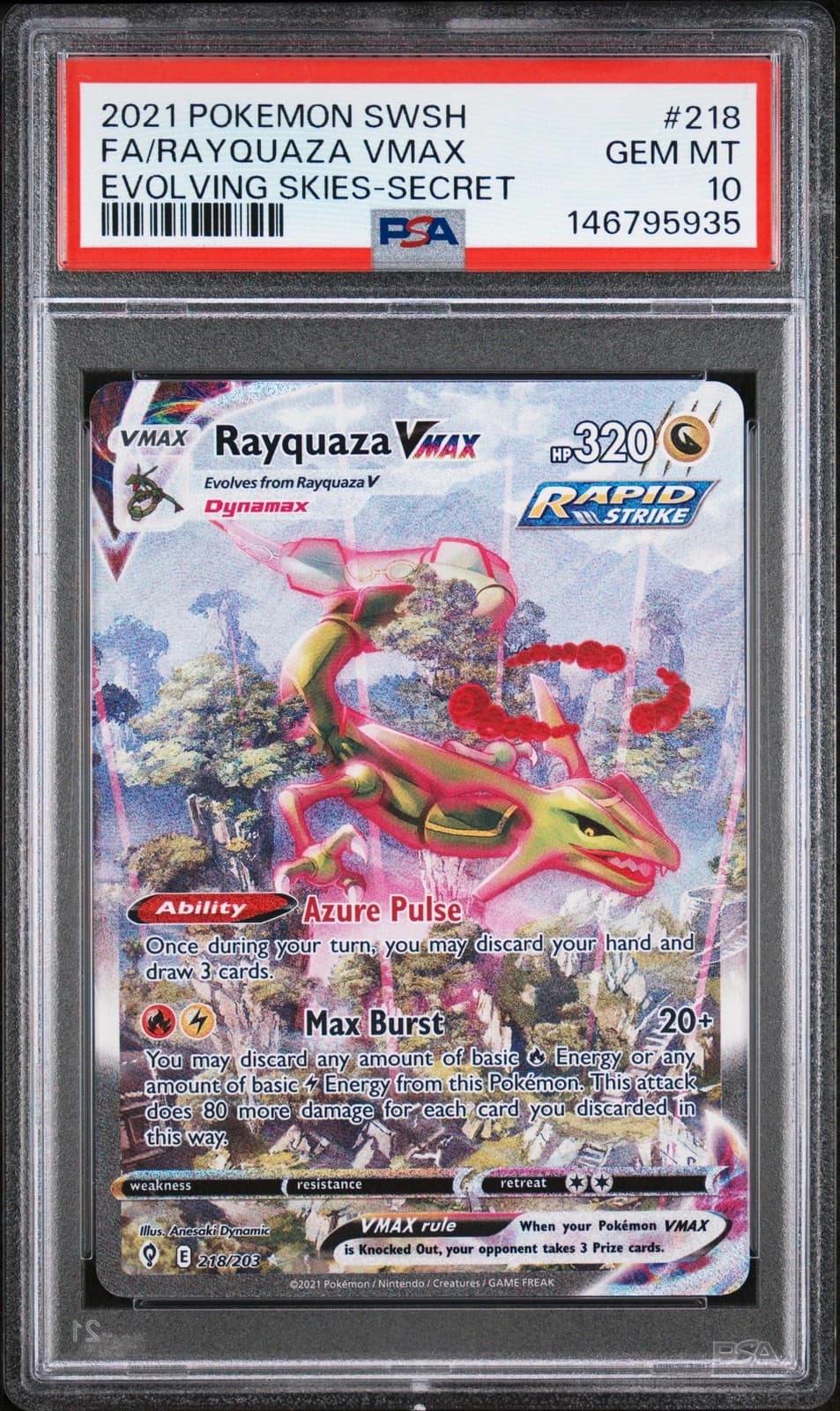 Rayquaza VMAX #218 (Evolving Skies Secret)