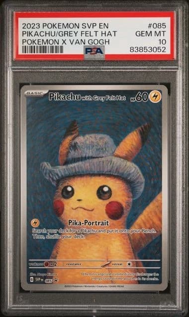 Pikachu Grey Felt Van Gogh #085 (Promo)