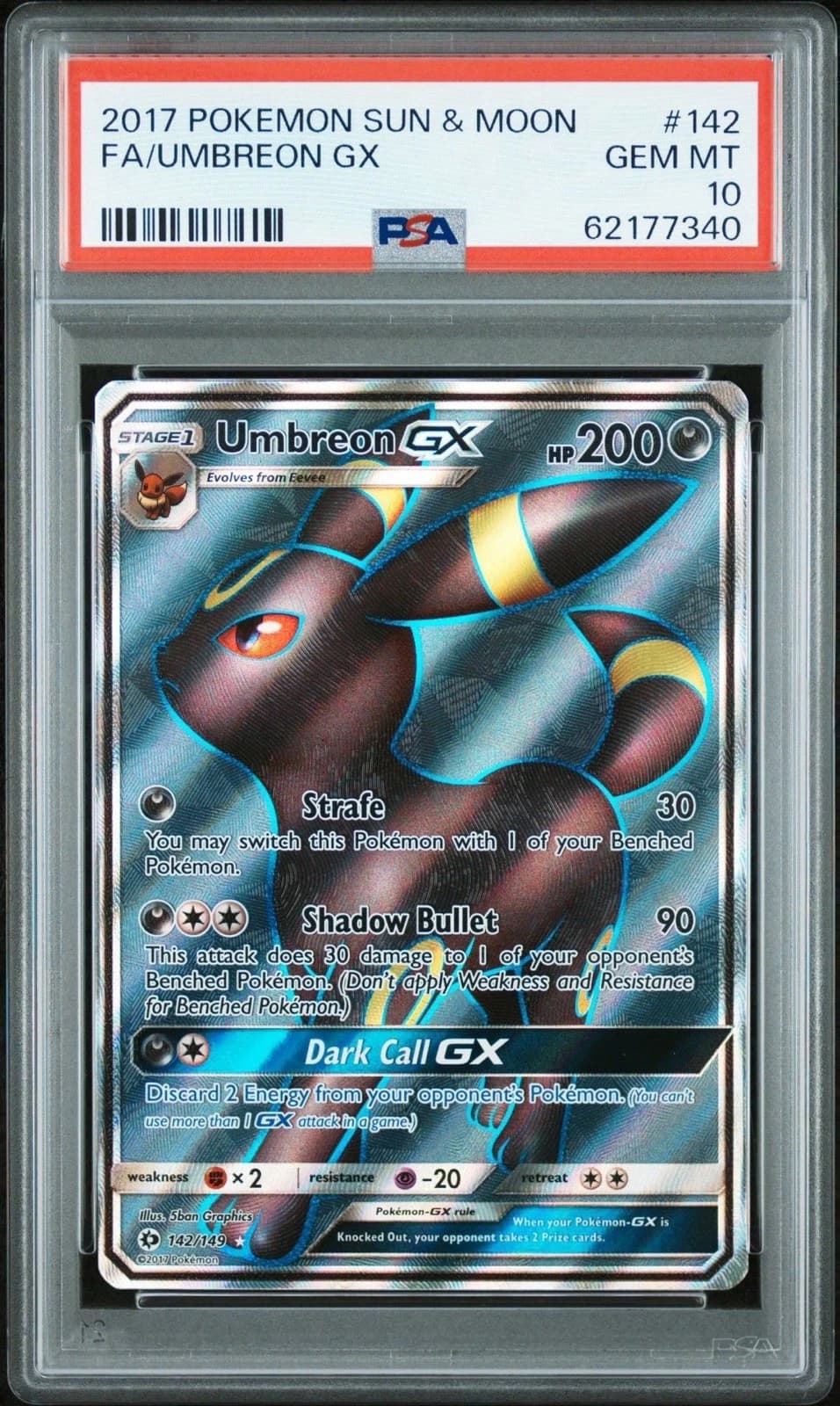 Umbreon GX #142 (Sun & Moon Base)