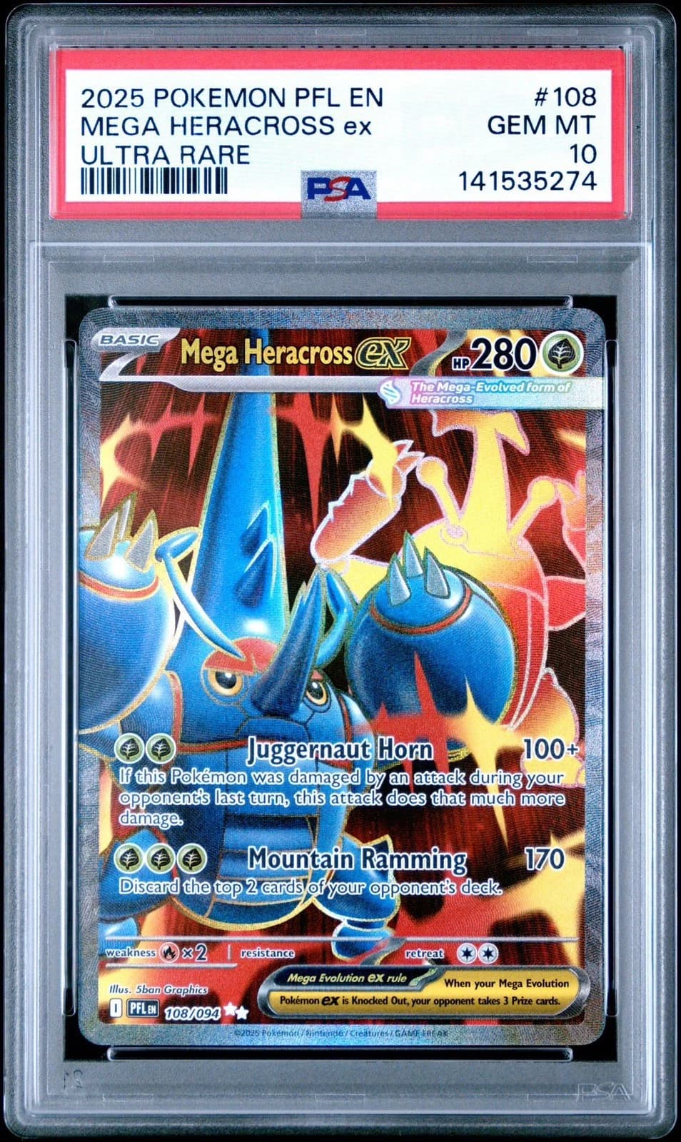 Mega Heracross EX #108 (XY Furious Fists)