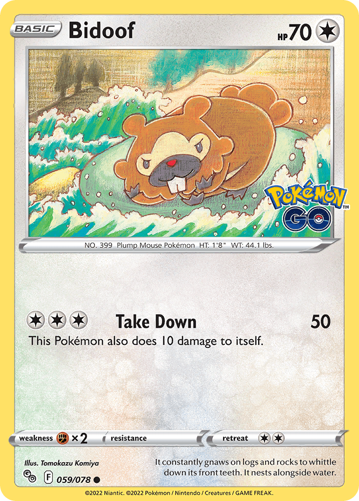 Bidoof Reverse Holo Ditto
