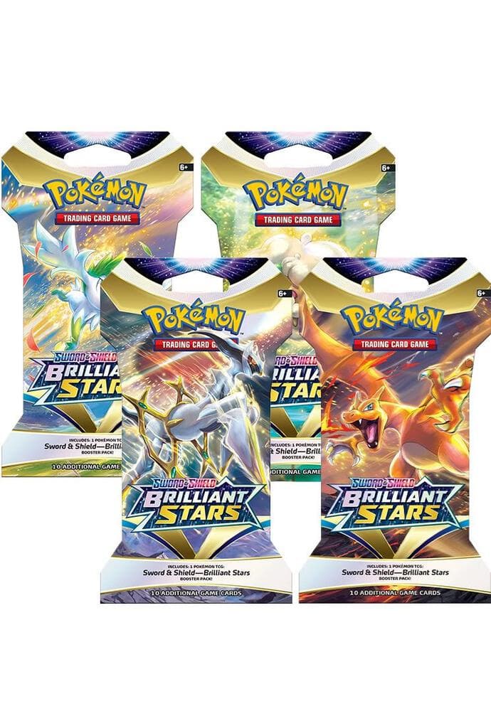 Brilliant Stars Sleeved Booster Pack Art Bundle Set Of 4