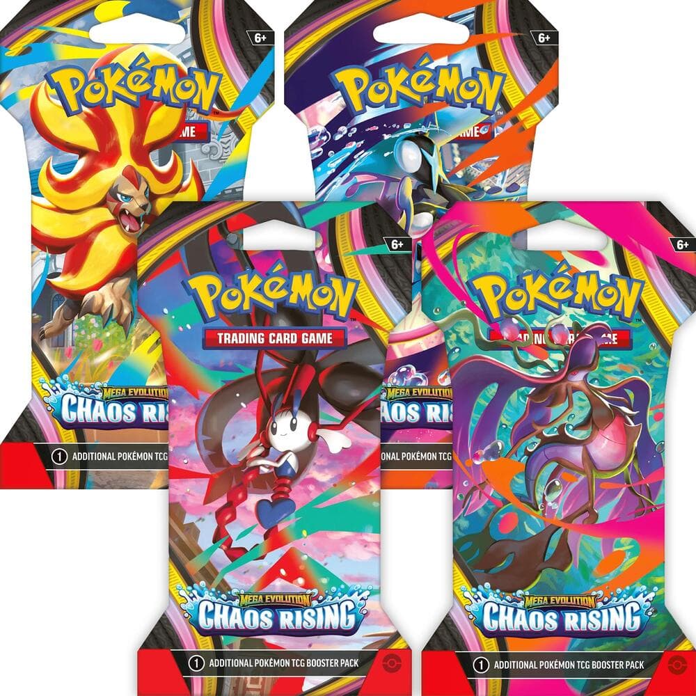 Chaos Rising Sleeved Booster Pack Art Bundle Set Of 4