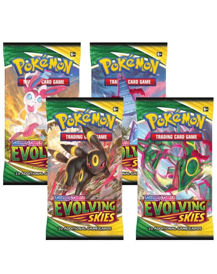 Evolving Skies Booster Pack Art Bundle Set Of 4