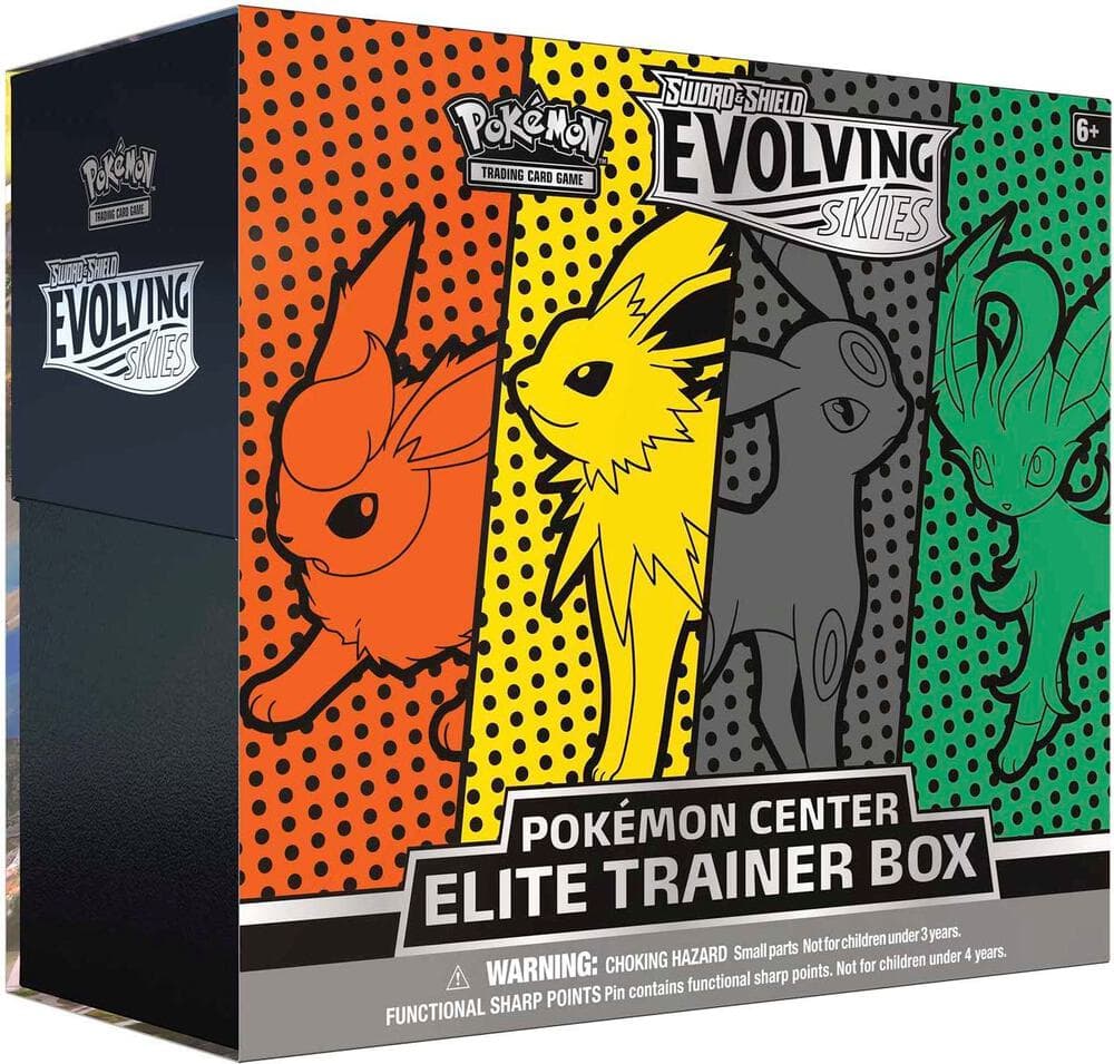 Evolving Skies Pokemon Center Elite Trainer Box Jolteonflareonumbreonleafeon Exclusive