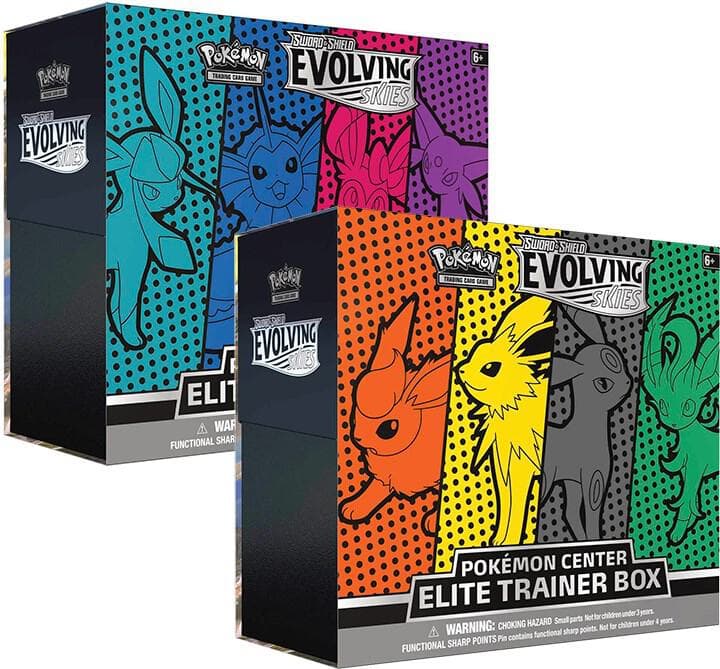 Evolving Skies Pokemon Center Elite Trainer Box Set Of 2 Exclusive