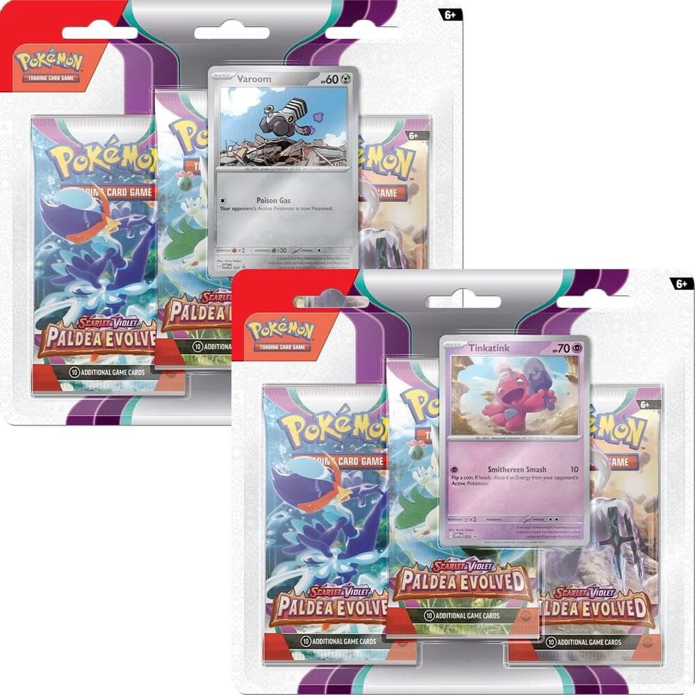 Paldea Evolved 3 Pack Blister Set Of 2