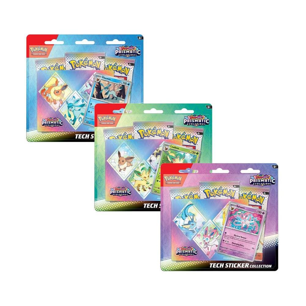 Prismatic Evolutions Tech Sticker Collection Set Of 3