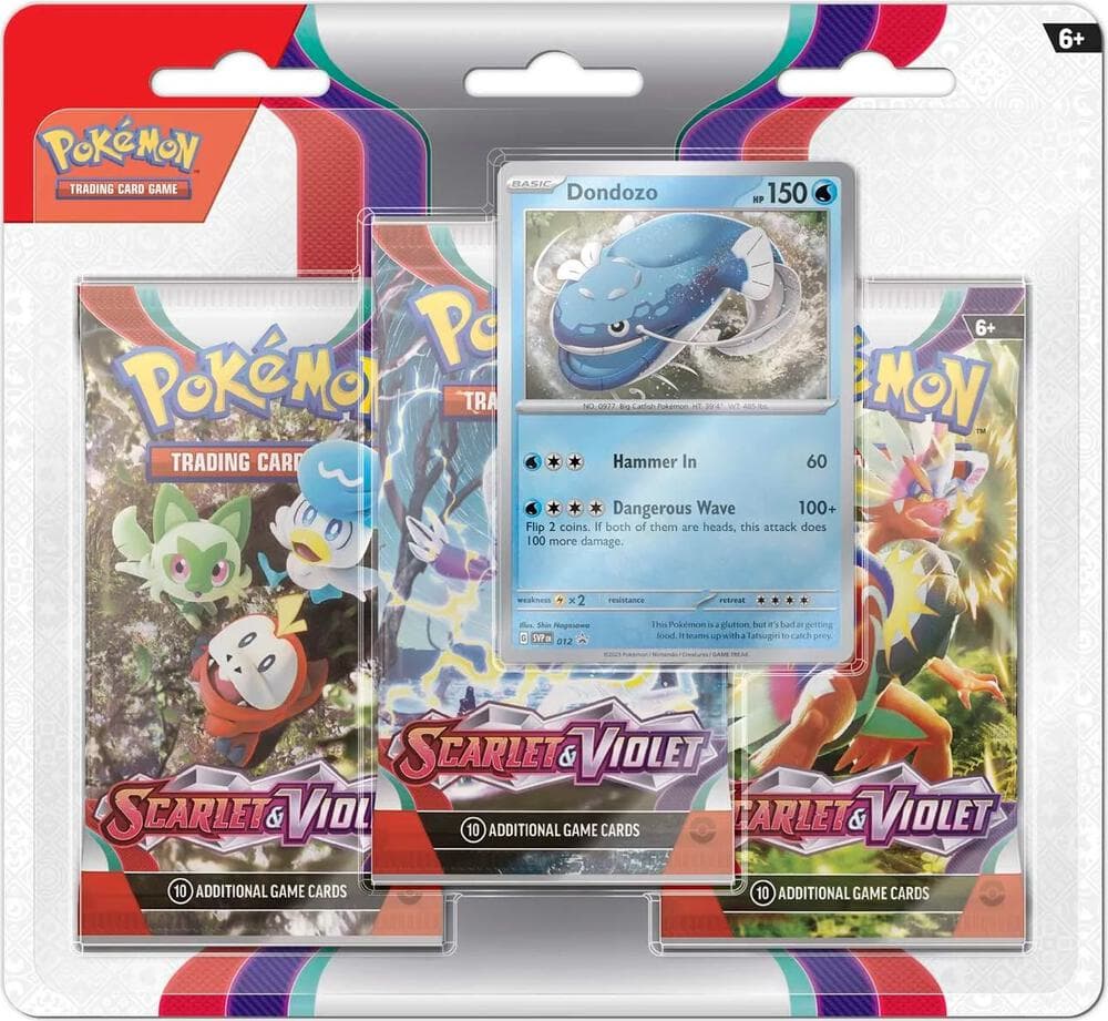 Scarlet & Violet 3 Pack Blister Dondozo