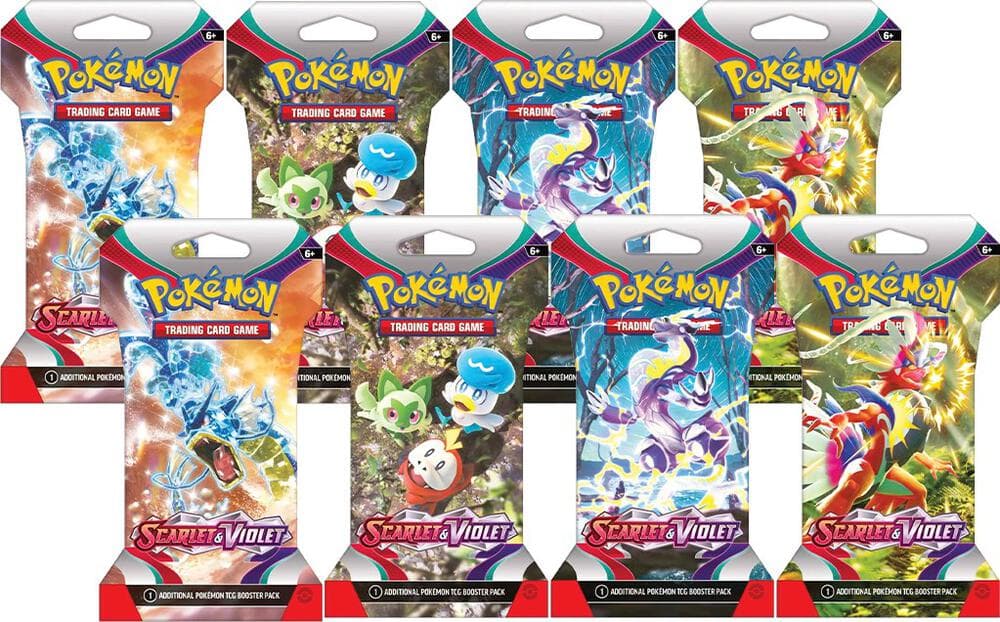 Scarlet & Violet Sleeved Booster Pack Bundle Set Of 8