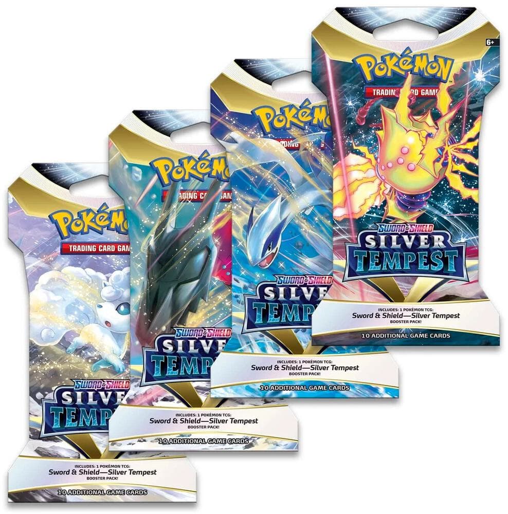 Silver Tempest Sleeved Booster Pack Art Bundle Set Of 4
