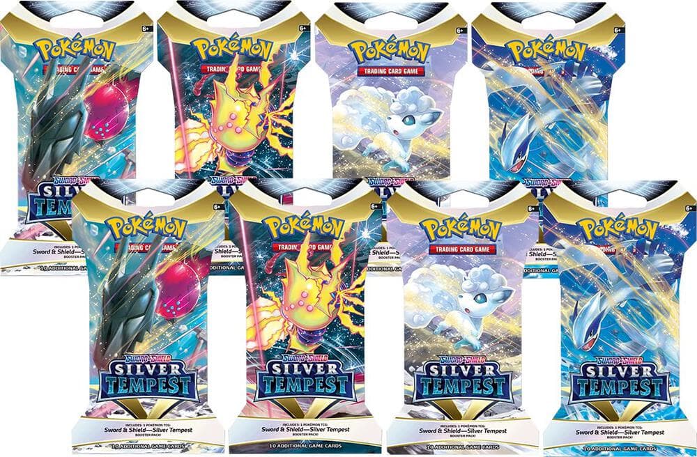 Silver Tempest Sleeved Booster Pack Bundle Set Of 8