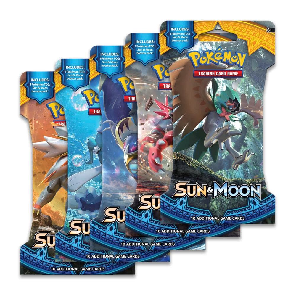 Sun & Moon Sleeved Booster Pack Art Bundle Set Of 5