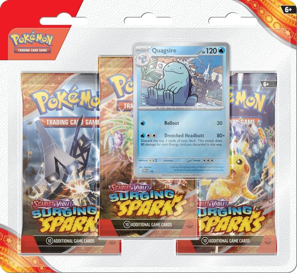 Surging Sparks 3 Pack Blister Quagsire